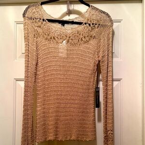 NWT BCBGMaxAzria Crochet Knit Sweater